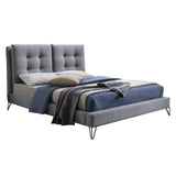 Fabric Double Bed With Sprung Slatted Base - Tuscany