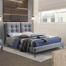 Fabric Double Bed With Sprung Slatted Base - Tuscany