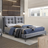 Fabric Double Bed With Sprung Slatted Base - Tuscany