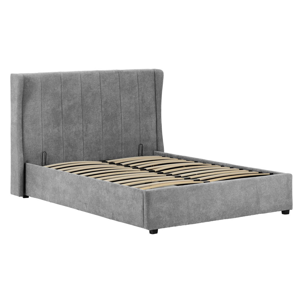Fabric Double Ottoman Storage Bed - Amelia