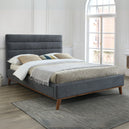 Fabric King Size Bed With Sprung Slatted Base - Mayfair
