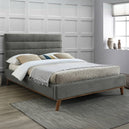Fabric King Size Bed With Sprung Slatted Base - Mayfair