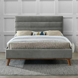 Fabric King Size Bed With Sprung Slatted Base - Mayfair