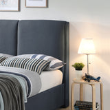Fabric King Size Bed With Sprung Slatted Base - Oakland