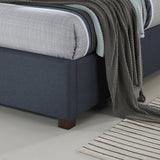 Fabric King Size Bed With Sprung Slatted Base - Oakland