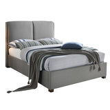 Fabric King Size Bed With Sprung Slatted Base - Oakland