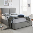 Fabric King Size Bed With Sprung Slatted Base - Oakland