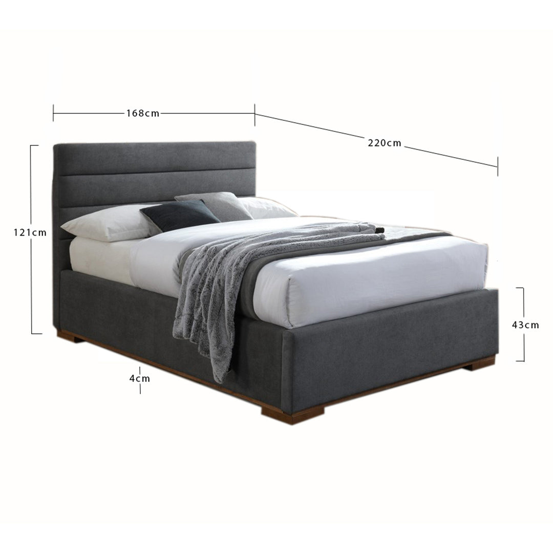 Fabric King Size Ottoman Storage Bed - Mayfair