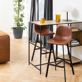 Faux Leather Bar Chairs in Set Of 2 - Oregon