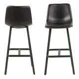 Faux Leather Bar Chairs in Set Of 2 - Oregon