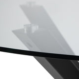 Glass Dining Table for 4 People 119cm Round - Heaven