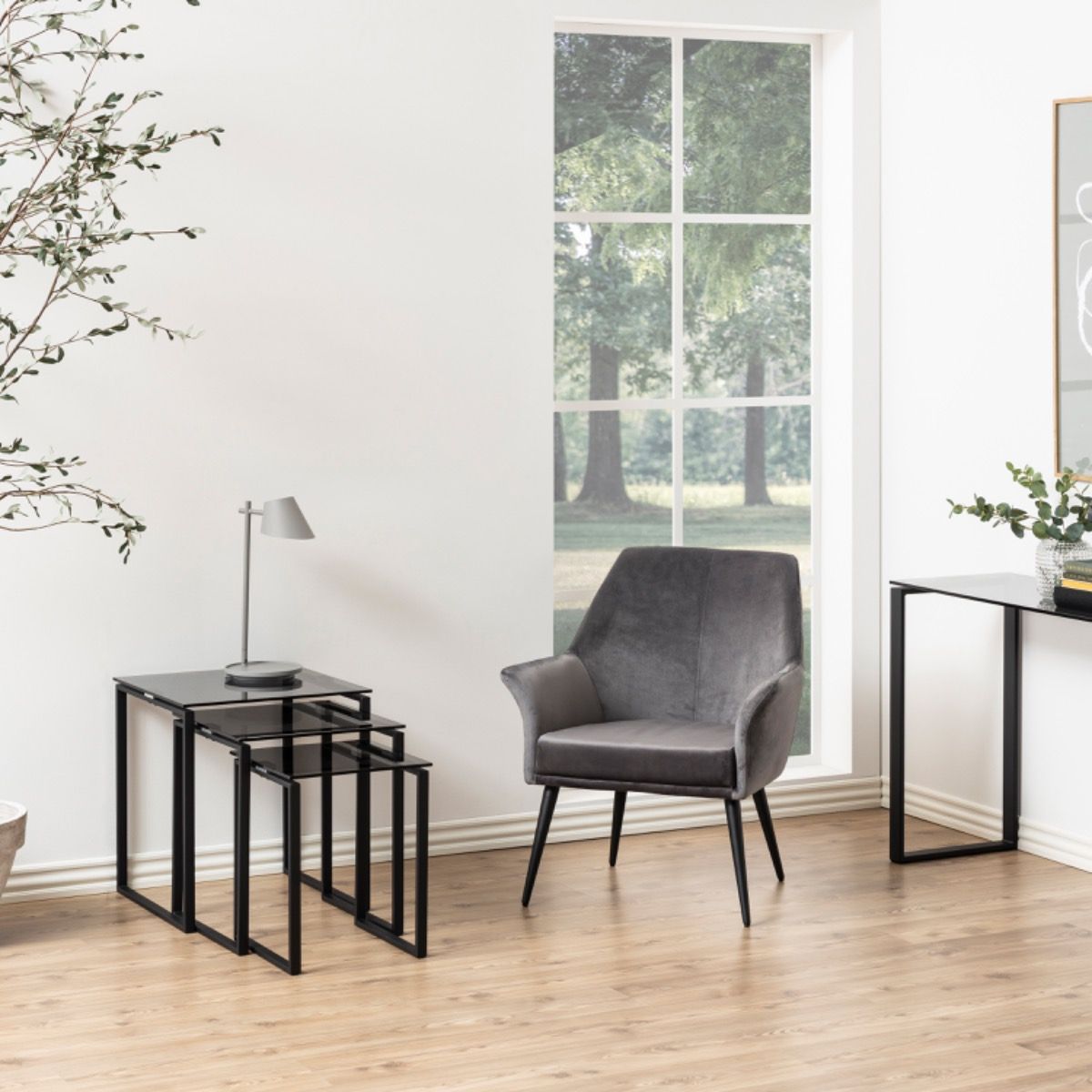 Glass Nest Of 3 Tables - Katrine