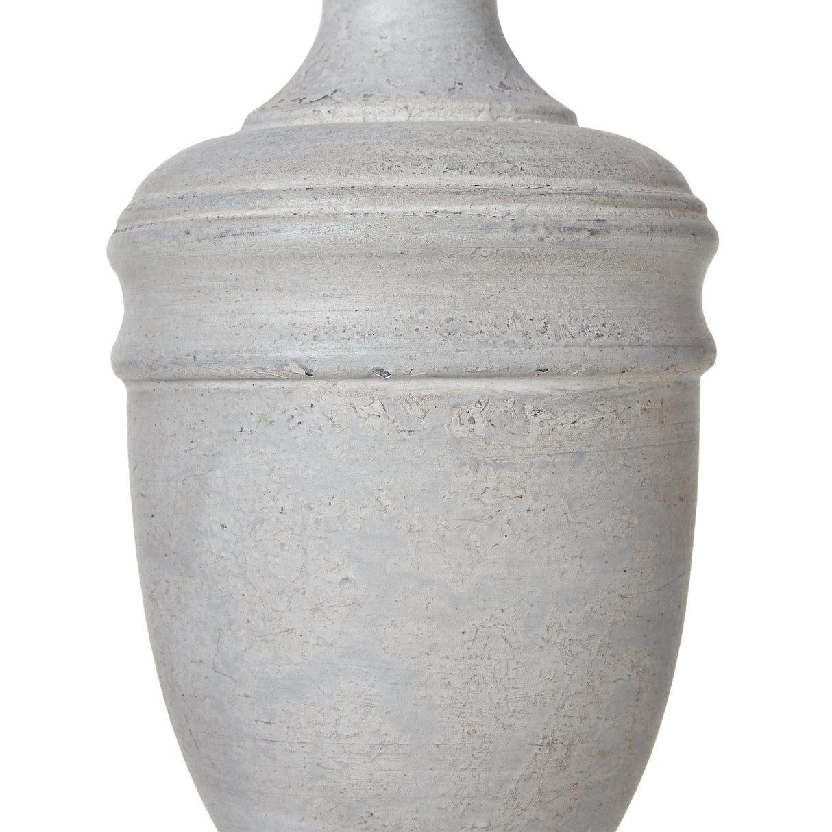 Grey Linen Shade Table Lamp With White Wooden Base - Lentia