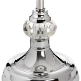 Grey And White Shade Table Lamp With Chrome Metal Base - Genoa