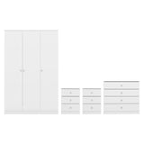 High Gloss Bedroom Furniture Set With 3 Doors Wardrobe - Denver