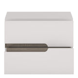 High Gloss Bedside Cabinet With 2 Drawers - Chelsea
