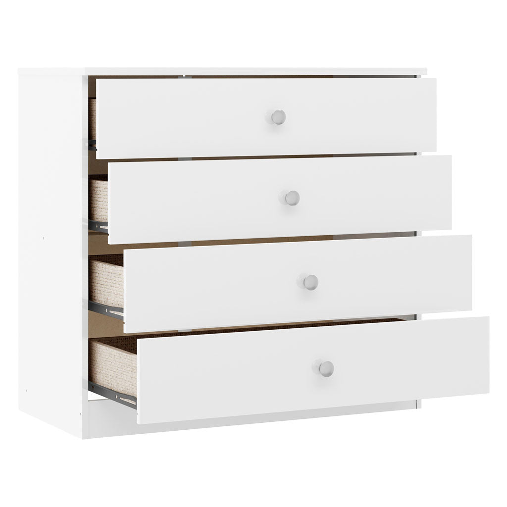 High Gloss Chest Of 4 Drawers - Denver