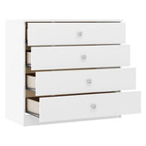 High Gloss Chest Of 4 Drawers - Denver