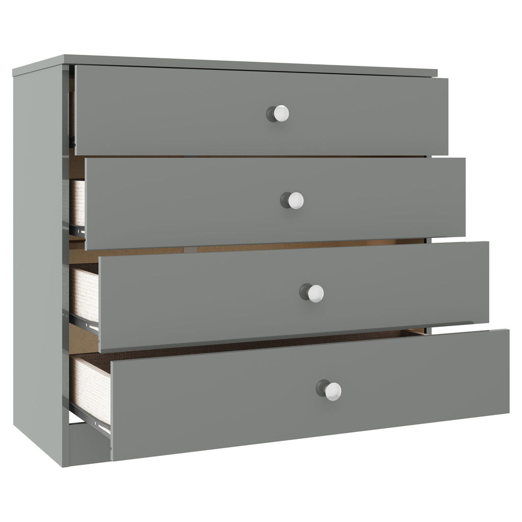 High Gloss Chest Of 4 Drawers - Denver