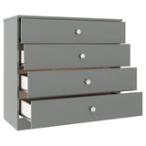 High Gloss Chest Of 4 Drawers - Denver
