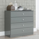 High Gloss Chest Of 4 Drawers - Denver