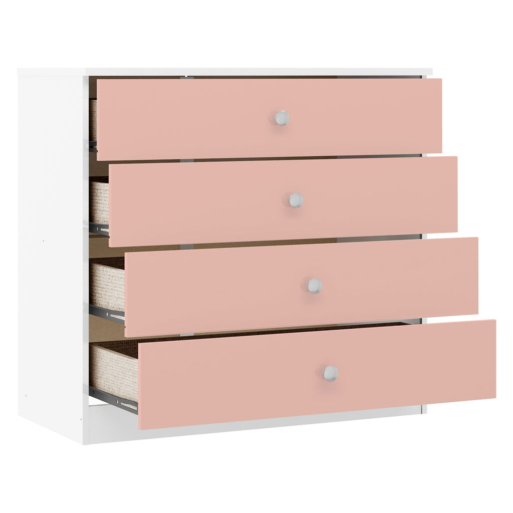 High Gloss Chest Of 4 Drawers - Denver