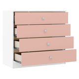 High Gloss Chest Of 4 Drawers - Denver