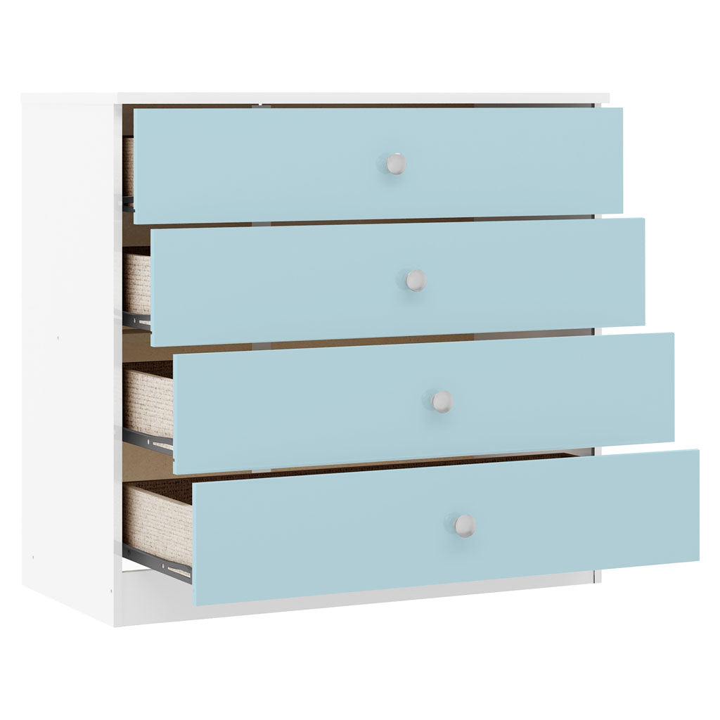 High Gloss Chest Of 4 Drawers - Denver