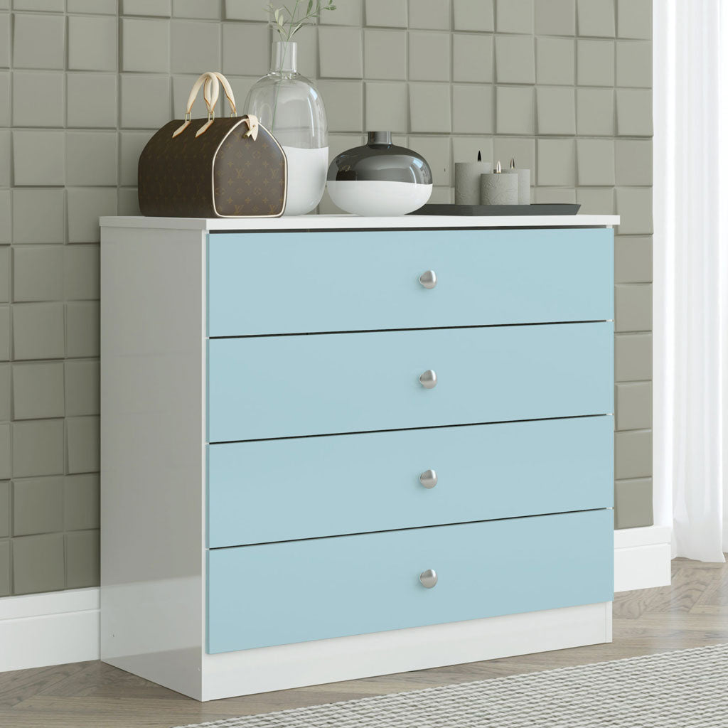 High Gloss Chest Of 4 Drawers - Denver