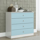 High Gloss Chest Of 4 Drawers - Denver