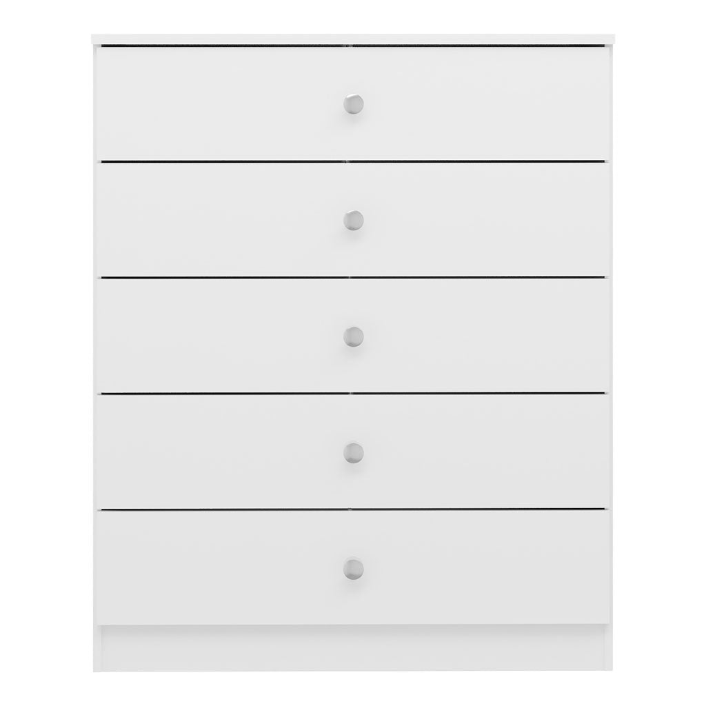 High Gloss Chest Of 5 Drawers - Denver