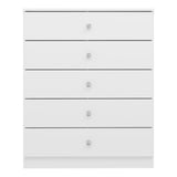 High Gloss Chest Of 5 Drawers - Denver