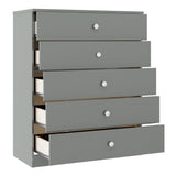 High Gloss Chest Of 5 Drawers - Denver