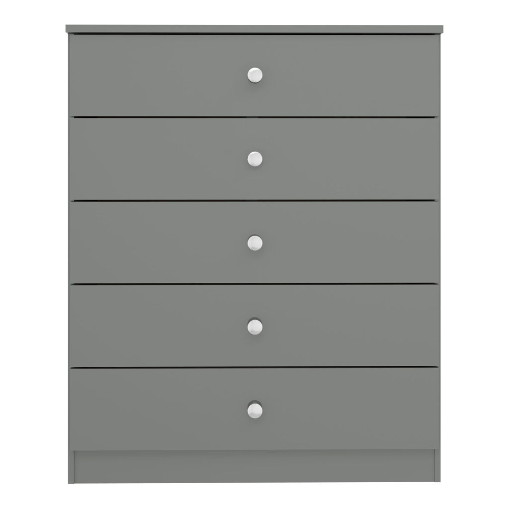 High Gloss Chest Of 5 Drawers - Denver