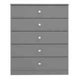 High Gloss Chest Of 5 Drawers - Denver