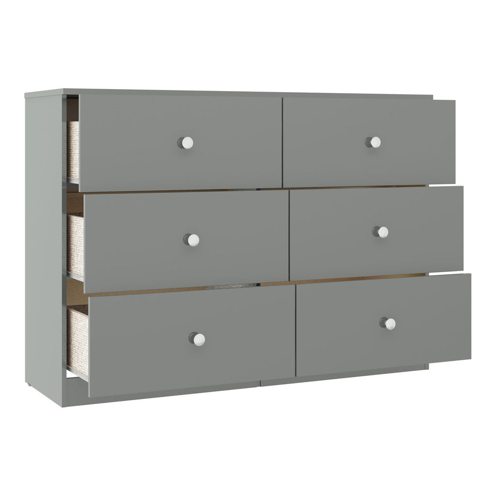 High Gloss Chest Of 6 Drawers - Denver
