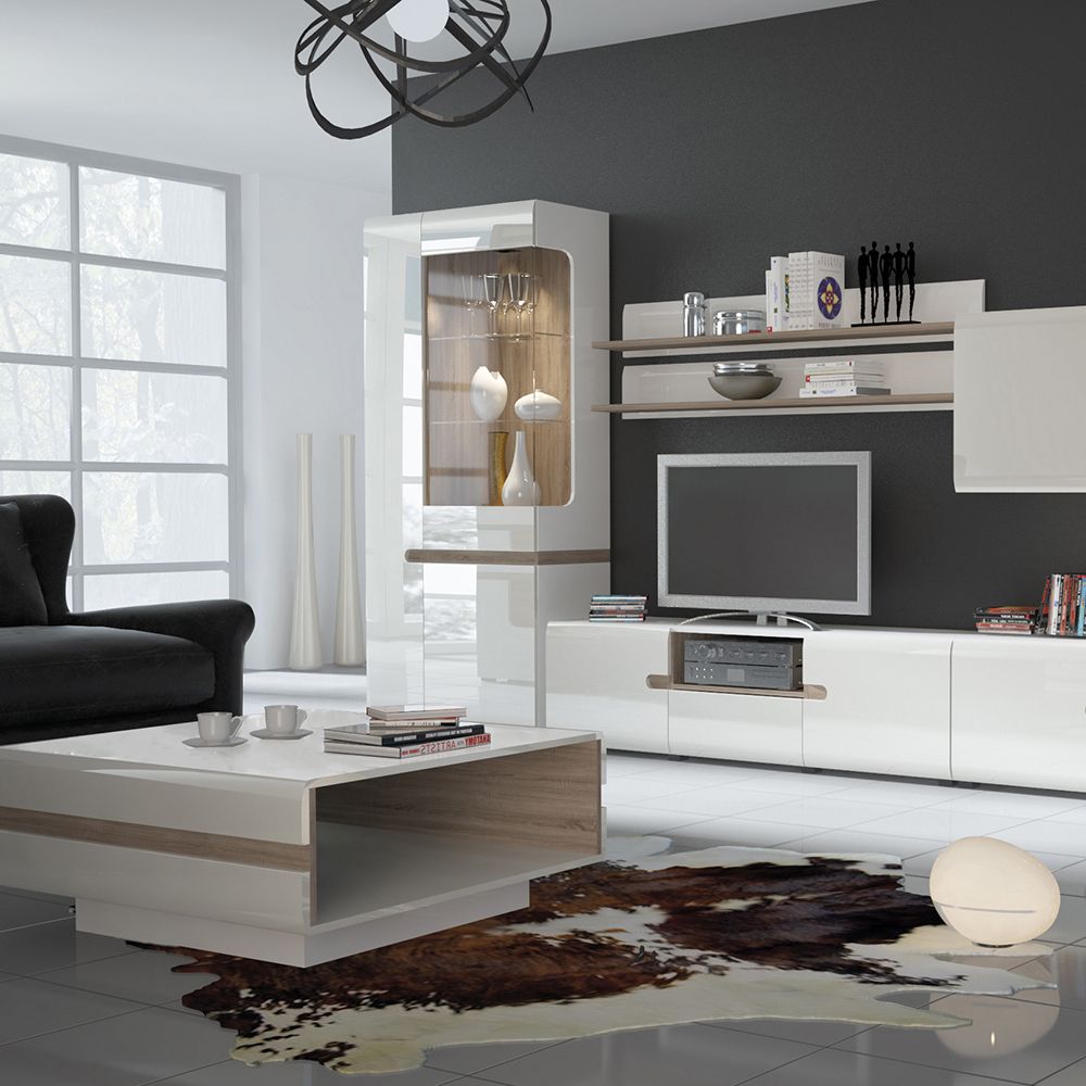 High Gloss Coffee Table Small Designer Square - Chelsea