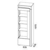 High Gloss Display Cabinet Right Hand With 1 Door And LED Lights - Ashburn