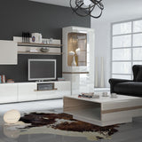 High Gloss Display Cabinet Tall Narrow Right Handed With 3 Doors - Chelsea