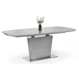 High Gloss Extending Dining Table for 4 to 6 People Rectangular - Como
