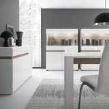 High Gloss Sideboard With 2 Doors And 1 Drawer - Chelsea