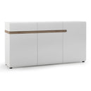 High Gloss Sideboard With 3 Doors And 2 Drawers - Chelsea