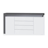 High Gloss Sideboard With 2 Doors 4 Drawers And LED Lights - Ashburn