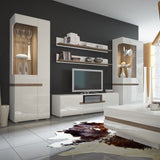High Gloss TV Stand Wide With 2 Doors And 1 Drawer - Chelsea