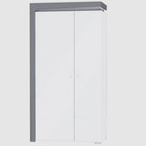 High Gloss Wardrobe With 2 Doors And LED Lights - Ashburn