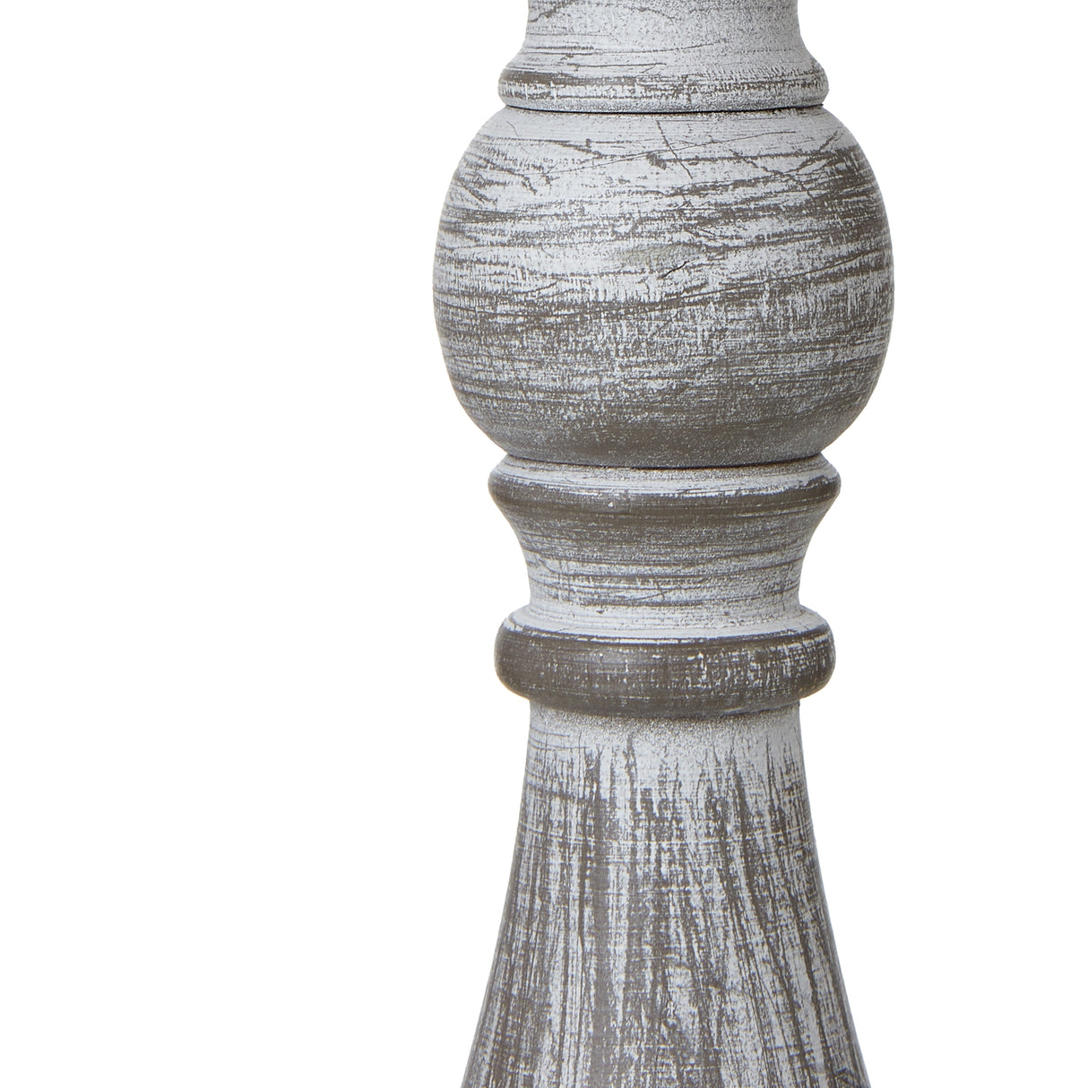 Linen Shade Table Lamp With Column-Inspired Wooden Base - Augusta