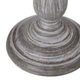 Linen Shade Table Lamp With Column-Inspired Wooden Base - Augusta
