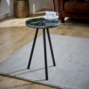 Marble Top Coffee Table Round With Metal Legs - Opal