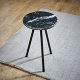 Marble Top Coffee Table Round With Metal Legs - Opal