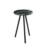 Marble Top Coffee Table Round With Metal Legs - Opal